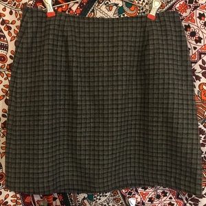 Plaid J. Crew wool mini skirt